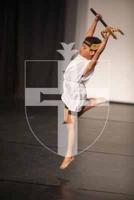 Picture by Connor Rabey.  31-05-24.  
2024 Guernsey Dance Awards - Friday 31 May 2024
SESSION 1 - 3 - MiniSG - Mini Solo Greek.
Hermés the Trickster - Elijah Echebima - The Academy of Dance & Theatre Arts (Guernsey).