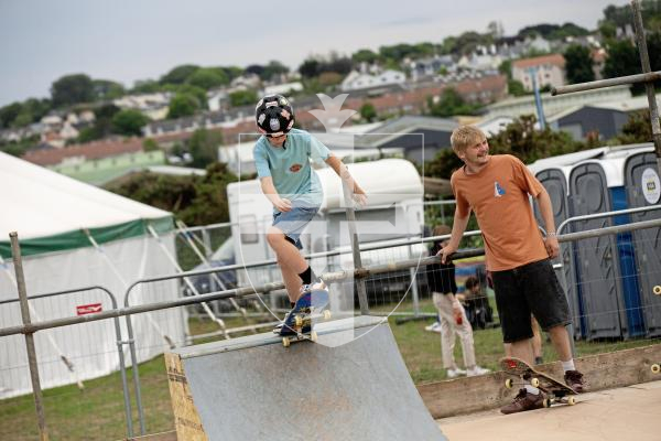 Picture by Sophie Rabey.  25-05-24.  Guernsey Together Festival 2024.
Bailey Queripel (11) using the skaterpark.