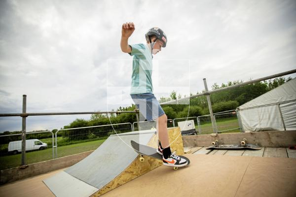 Picture by Sophie Rabey.  25-05-24.  Guernsey Together Festival 2024.
Bailey Queripel (11) using the skaterpark.