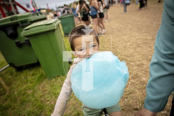 Picture by Sophie Rabey.  25-05-24.  Guernsey Together Festival 2024.
Keogh Walker (4) enjoying his Candy Floss.