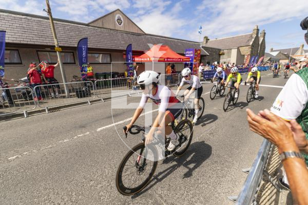 Picture by Sophie Rabey.  18-07-25.  ISLAND GAMES 2025 in Orkney.  
Cycling Town Crit Womens.