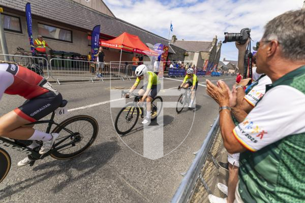 Picture by Sophie Rabey.  18-07-25.  ISLAND GAMES 2025 in Orkney.  
Cycling Town Crit Womens.