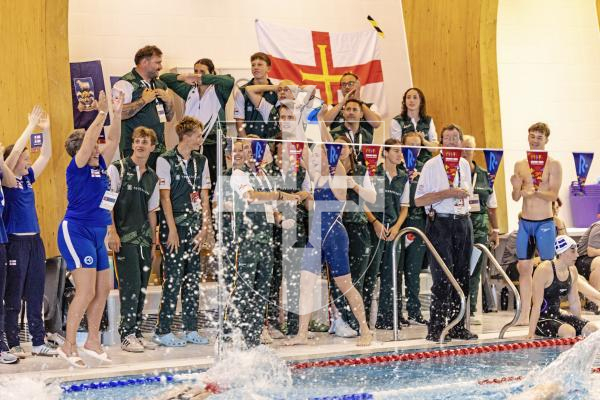 Picture by Sophie Rabey.  15-07-25.  ISLAND GAMES 2025 in Orkney.  
Swimming - Womens 4 x 50m Medley Relay.