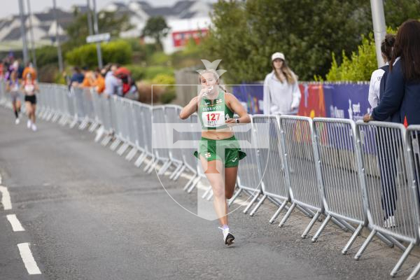 Picture by Sophie Rabey.  18-07-25.  ISLAND GAMES 2025 in Orkney.  
Womens Half Marathon.  Nix Petit, Sarah Eagles and Vanessa King raced for Guernsey.