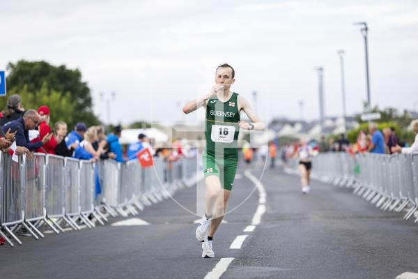 Picture by Sophie Rabey.  18-07-25.  ISLAND GAMES 2025 in Orkney.  
Mens Half Marathon.  Sammy Galpin, James Priest and Ethan Woodhead raced for Guernsey.