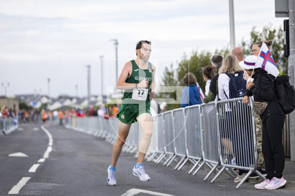 Picture by Sophie Rabey.  18-07-25.  ISLAND GAMES 2025 in Orkney.  
Mens Half Marathon.  Sammy Galpin, James Priest and Ethan Woodhead raced for Guernsey.