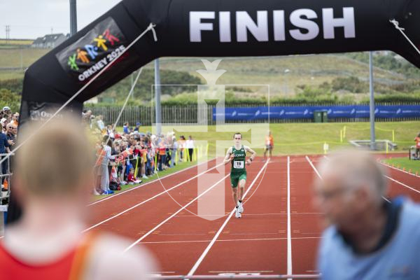 Picture by Sophie Rabey.  18-07-25.  ISLAND GAMES 2025 in Orkney.  
Mens Half Marathon.  Sammy Galpin, James Priest and Ethan Woodhead raced for Guernsey.