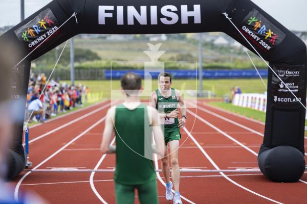 Picture by Sophie Rabey.  18-07-25.  ISLAND GAMES 2025 in Orkney.  
Mens Half Marathon.  Sammy Galpin, James Priest and Ethan Woodhead raced for Guernsey.