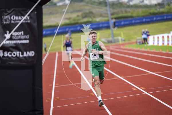 Picture by Sophie Rabey.  18-07-25.  ISLAND GAMES 2025 in Orkney.  
Mens Half Marathon.  Sammy Galpin, James Priest and Ethan Woodhead raced for Guernsey.