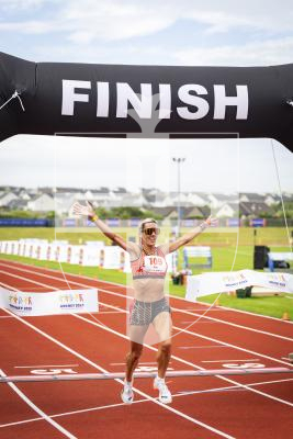Picture by Sophie Rabey.  18-07-25.  ISLAND GAMES 2025 in Orkney.  
Womens Half Marathon.  Nix Petit, Sarah Eagles and Vanessa King raced for Guernsey.