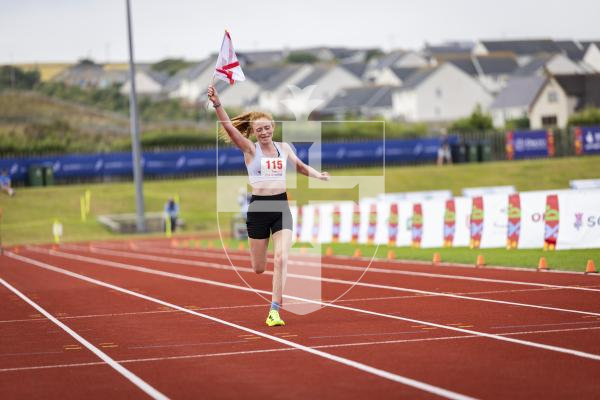 Picture by Sophie Rabey.  18-07-25.  ISLAND GAMES 2025 in Orkney.  
Womens Half Marathon.  Nix Petit, Sarah Eagles and Vanessa King raced for Guernsey.