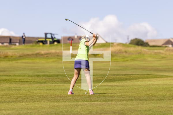 Picture by Sophie Rabey.  16-07-25.  ISLAND GAMES 2025 in Orkney.  
Womens Golf at Orkney Golf Club.
Chloe Gaudion.