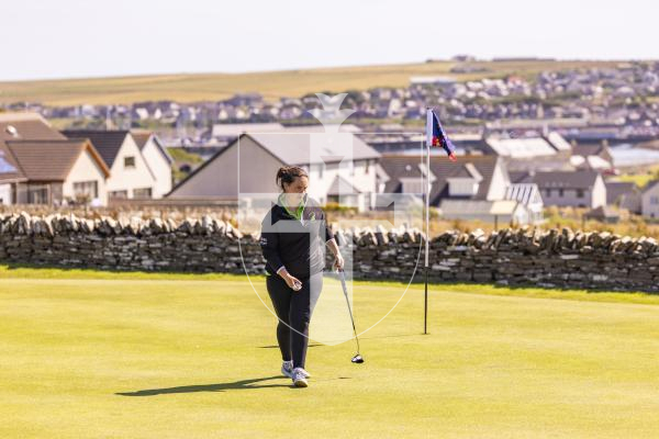 Picture by Sophie Rabey.  16-07-25.  ISLAND GAMES 2025 in Orkney.  
Womens Golf at Orkney Golf Club.
Lily McNeela.