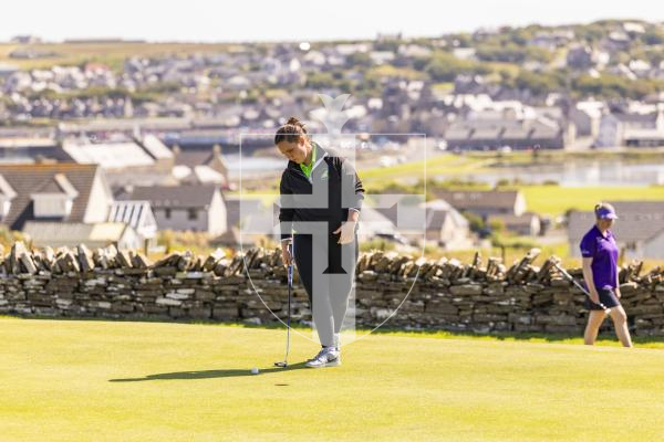 Picture by Sophie Rabey.  16-07-25.  ISLAND GAMES 2025 in Orkney.  
Womens Golf at Orkney Golf Club.
Lily McNeela.