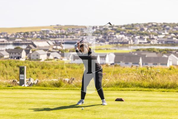 Picture by Sophie Rabey.  16-07-25.  ISLAND GAMES 2025 in Orkney.  
Womens Golf at Orkney Golf Club.
Lily McNeela.
