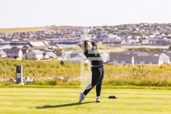 Picture by Sophie Rabey.  16-07-25.  ISLAND GAMES 2025 in Orkney.  
Womens Golf at Orkney Golf Club.
Lily McNeela.