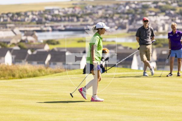 Picture by Sophie Rabey.  16-07-25.  ISLAND GAMES 2025 in Orkney.  
Womens Golf at Orkney Golf Club.
Chloe Gaudion.