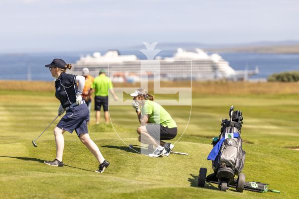 Picture by Sophie Rabey.  16-07-25.  ISLAND GAMES 2025 in Orkney.  
Womens Golf at Orkney Golf Club.
Mary Bate.