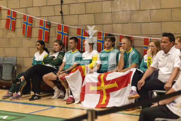 Picture by Sophie Rabey.  18-07-25.  ISLAND GAMES 2025 in Orkney.  
Badminton - Mens doubles final - Alex Tapp and David Trebert.