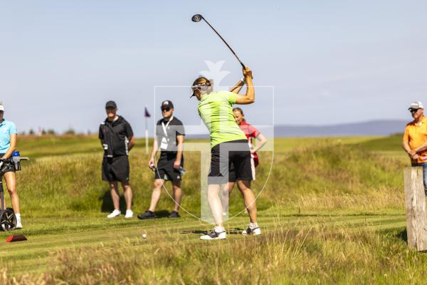 Picture by Sophie Rabey.  16-07-25.  ISLAND GAMES 2025 in Orkney.  
Womens Golf at Orkney Golf Club.
Mary Bate.
