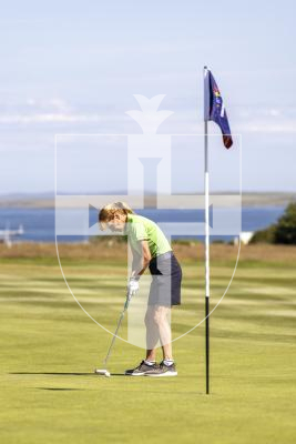 Picture by Sophie Rabey.  16-07-25.  ISLAND GAMES 2025 in Orkney.  
Womens Golf at Orkney Golf Club.
Sally Ingrouille.