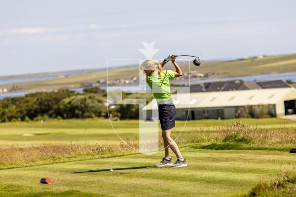 Picture by Sophie Rabey.  16-07-25.  ISLAND GAMES 2025 in Orkney.  
Womens Golf at Orkney Golf Club.
Sally Ingrouille.