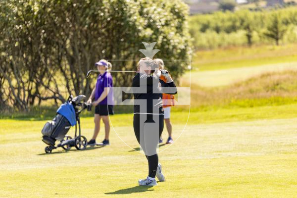 Picture by Sophie Rabey.  16-07-25.  ISLAND GAMES 2025 in Orkney.  
Womens Golf at Orkney Golf Club.
Lily McNeela.