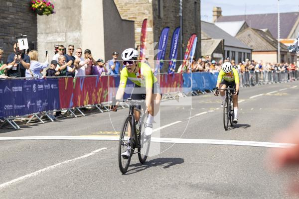 Picture by Sophie Rabey.  18-07-25.  ISLAND GAMES 2025 in Orkney.  
Cycling Town Crit Womens.