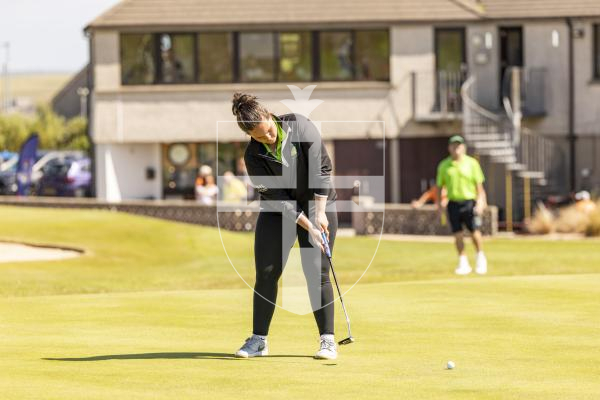 Picture by Sophie Rabey.  16-07-25.  ISLAND GAMES 2025 in Orkney.  
Womens Golf at Orkney Golf Club.
Lily McNeela.