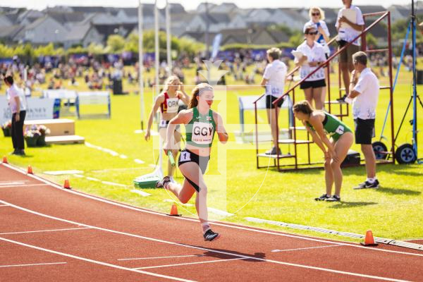 Picture by Sophie Rabey.  18-07-25.  ISLAND GAMES 2025 in Orkney.  Athletics - 4 x 400m Women - Amelia Hart, Darcey Hodgson, Emily Pike and Abi Galpin won Silver.