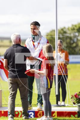 Picture by Sophie Rabey.  18-07-25.  ISLAND GAMES 2025 in Orkney.  Athletics - Gian-Luca Robilliard won Bronze in the Mens 800m