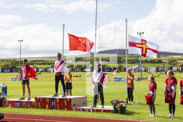Picture by Sophie Rabey.  18-07-25.  ISLAND GAMES 2025 in Orkney.  Athletics - Gian-Luca Robilliard won Bronze in the Mens 800m