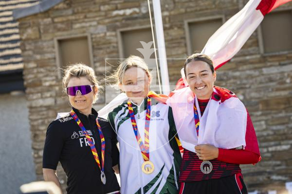 Picture by Sophie Rabey.  16-07-25.  ISLAND GAMES 2025 in Orkney.  
Cycling Road Race - Womens.
Pippa Inderwick won individual Gold.
