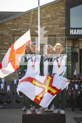 Picture by Sophie Rabey.  16-07-25.  ISLAND GAMES 2025 in Orkney.  
Cycling Road Race - Women won team Gold.