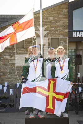 Picture by Sophie Rabey.  16-07-25.  ISLAND GAMES 2025 in Orkney.  
Cycling Road Race - Women won team Gold.
