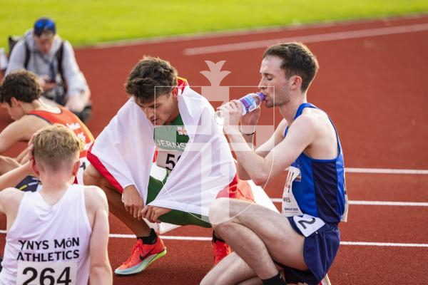 Picture by Sophie Rabey.  17-07-25.  ISLAND GAMES 2025 in Orkney.  
Athletics - Mens 5000m - Chris Bain took Gold for Guernsey.