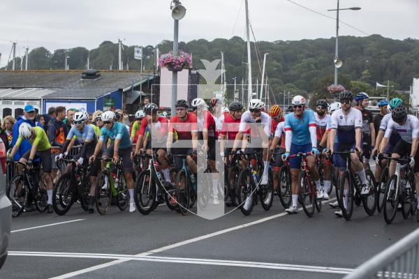 Picture by Luke Le Prevost. 14-07-23.
Island Games 2023 - Men's Individual Cycling Criterium along Town Seafront.