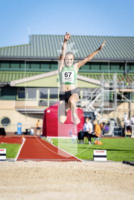 Picture by Sophie Rabey.  15-07-25.  ISLAND GAMES 2025 in Orkney.  
Victoria Hancock won Gold in the Long Jump.