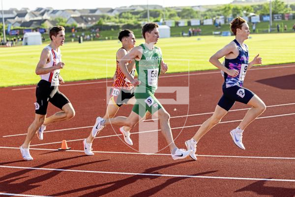 Picture by Sophie Rabey.  15-07-25.  ISLAND GAMES 2025 in Orkney.  
Athletics - Mens 1500m.
Richard Bartram.