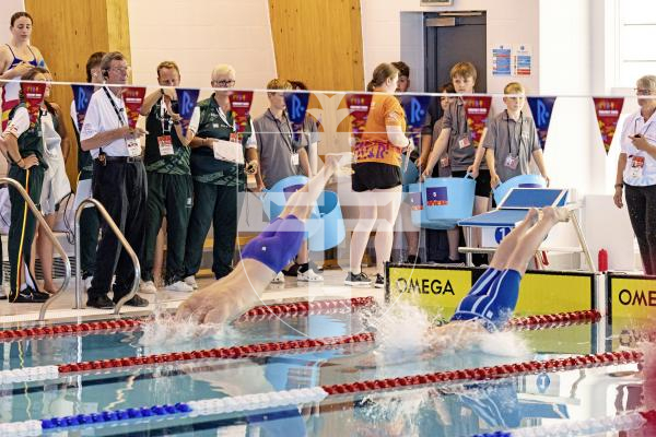 Picture by Sophie Rabey.  15-07-25.  ISLAND GAMES 2025 in Orkney.  
Swimming - Mens 400m Individual Medley - Joshua Dunning.