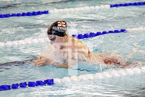 Picture by Sophie Rabey.  15-07-25.  ISLAND GAMES 2025 in Orkney.  
Swimming - Womens 200m Breaststroke - Chloe Bown won Silver.