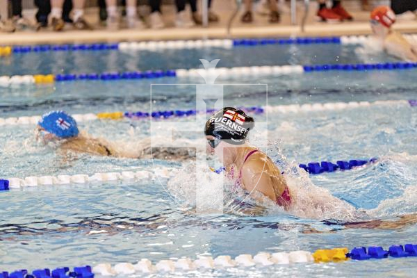Picture by Sophie Rabey.  15-07-25.  ISLAND GAMES 2025 in Orkney.  
Swimming - Womens 4 x 50m Medley Relay.  
Oriana Wheeler.