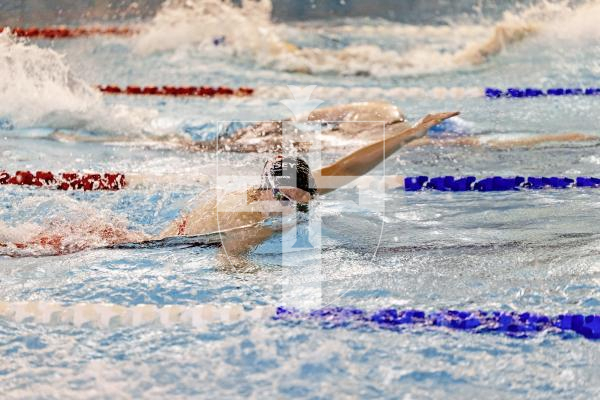 Picture by Sophie Rabey.  15-07-25.  ISLAND GAMES 2025 in Orkney.  
Swimming - Womens 4 x 50m Medley Relay.  
Chloe Bown.