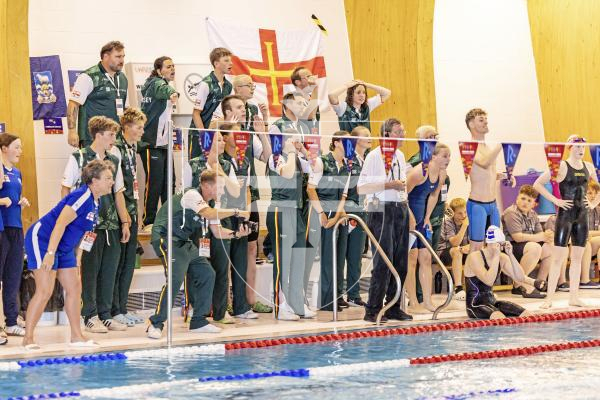 Picture by Sophie Rabey.  15-07-25.  ISLAND GAMES 2025 in Orkney.  
Swimming - Womens 4 x 50m Medley Relay.