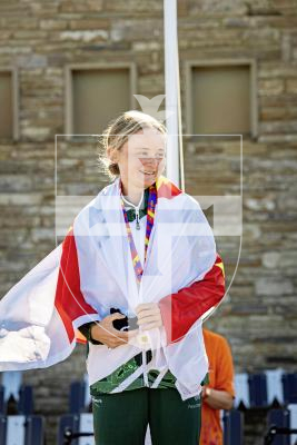 Picture by Sophie Rabey.  16-07-25.  ISLAND GAMES 2025 in Orkney.  
Cycling Road Race - Womens.
Pippa Inderwick won individual Gold.