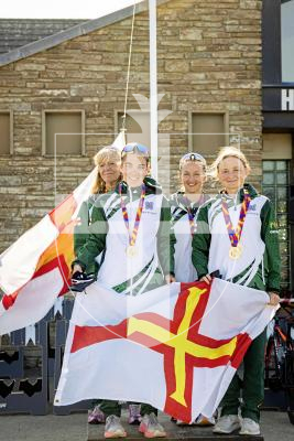 Picture by Sophie Rabey.  16-07-25.  ISLAND GAMES 2025 in Orkney.  
Cycling Road Race - Women won team Gold.