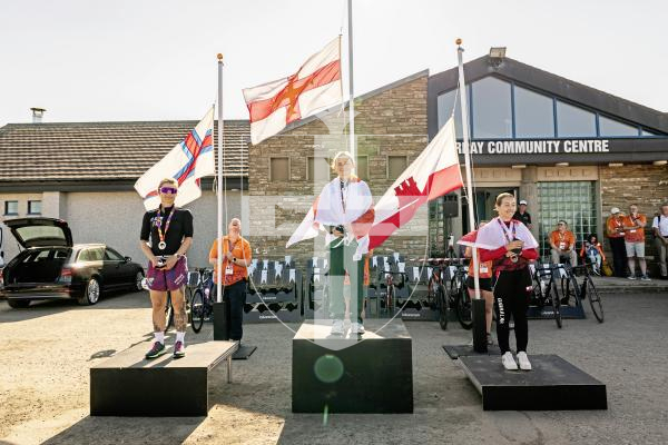 Picture by Sophie Rabey.  16-07-25.  ISLAND GAMES 2025 in Orkney.  
Cycling Road Race - Women won team Gold.