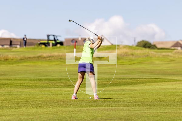 Picture by Sophie Rabey.  16-07-25.  ISLAND GAMES 2025 in Orkney.  
Womens Golf at Orkney Golf Club.
Chloe Gaudion.