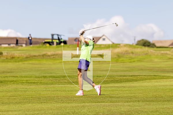 Picture by Sophie Rabey.  16-07-25.  ISLAND GAMES 2025 in Orkney.  
Womens Golf at Orkney Golf Club.
Chloe Gaudion.