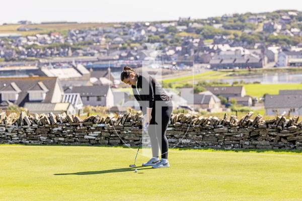 Picture by Sophie Rabey.  16-07-25.  ISLAND GAMES 2025 in Orkney.  
Womens Golf at Orkney Golf Club.
Lily McNeela.